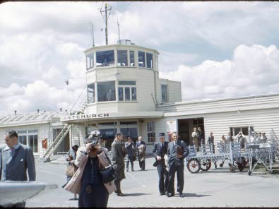 Then and now. 75 years of international flights at Christchurch