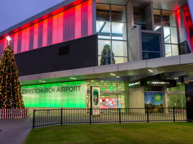 Christchurch Airport Christmas tree